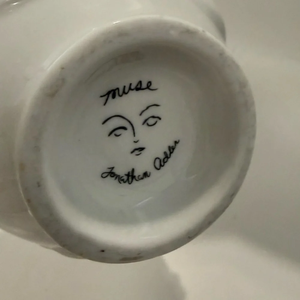 Jonathan Adler Muse Lips Mouth Porcelain Ceramic Coffee Mug Tea Cup White